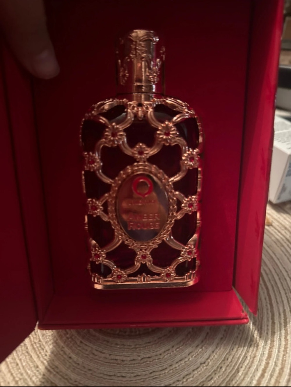 Luxury Red and Gold Decorative Bottle Accent - Unbranded